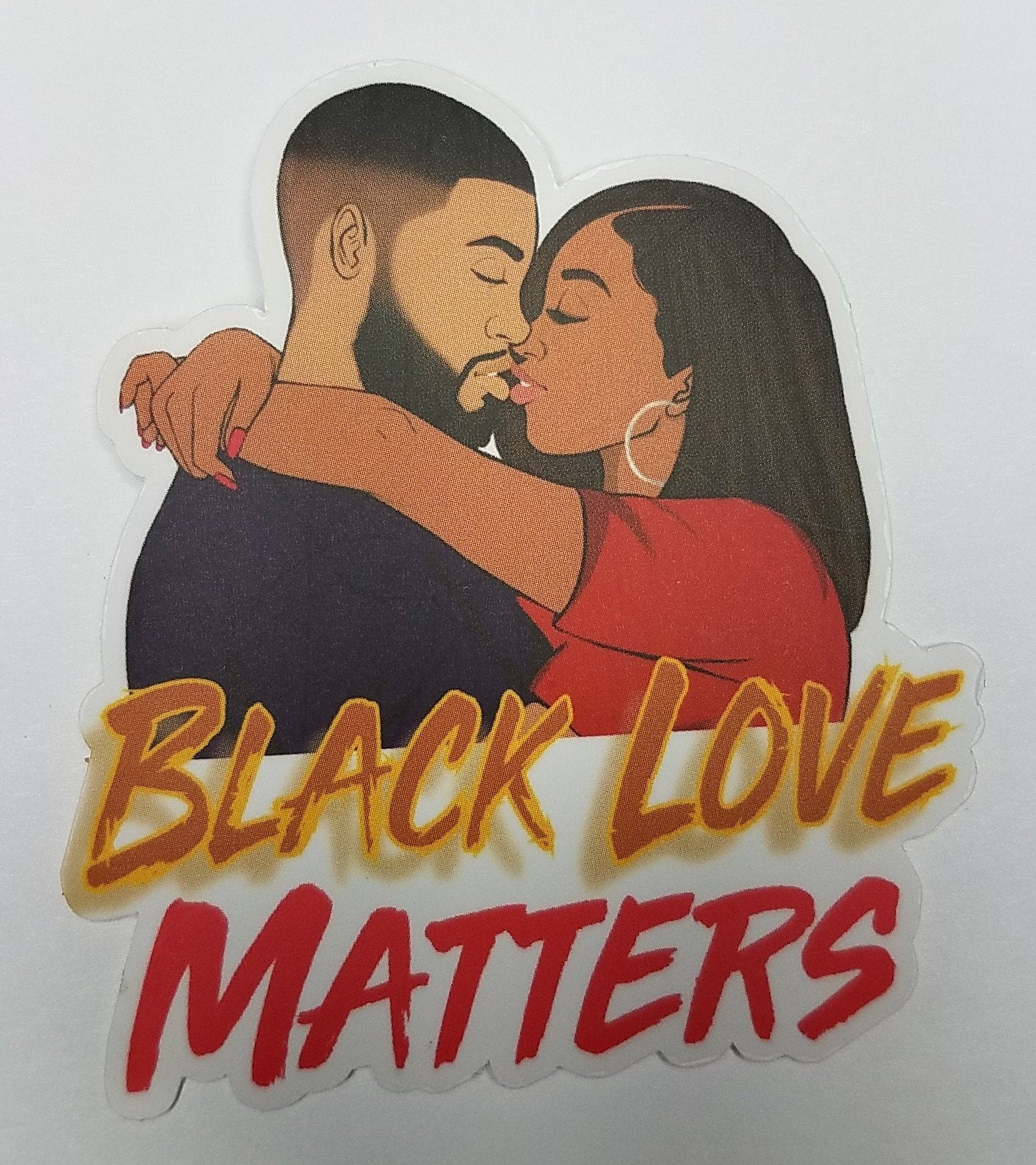 Black Love Matters, African American Planner Stickers, 2-pcs, Love Stickers, Glam Girl Stickers, Black Girl Stickers, Happy Planner Stickers