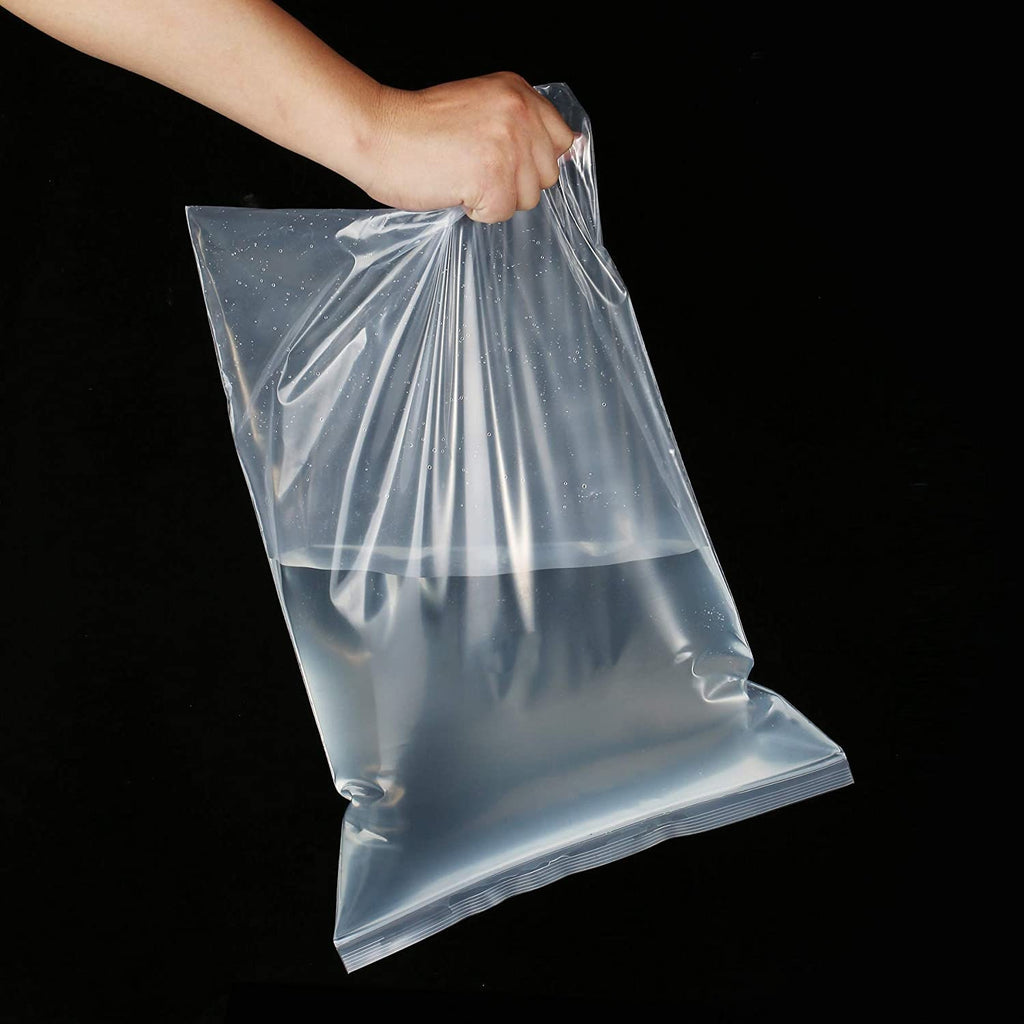 Transparent Ziplock Nylon Food Storage Bag - Large Size - 20