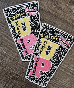"U.P Cup" "YaaY-You: Talk To YOU Nice" Unique & Powerful Affirmation Patch, Iron-on Embroidered Patch for Clothing and More!
