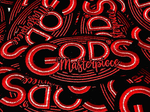 New Arrival, "God's Masterpiece" VELVET Patch, Motivational Quote Patch, 4.2"x2" inch, Diy Applique, Iron-on Patch, Jacket Patch