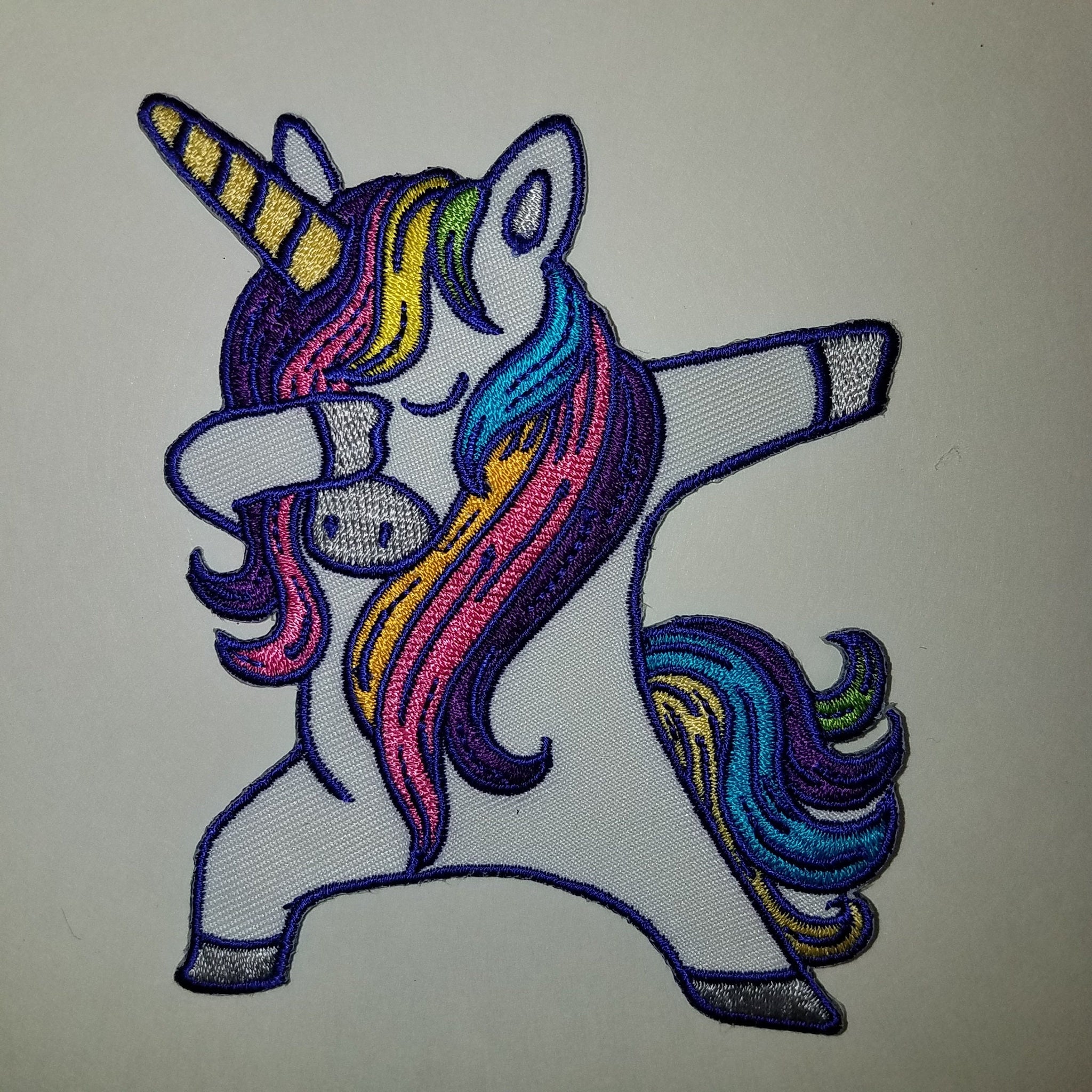 Exclusive Patch "Dabbing Unicorn" Iron-on Embroidered 3D Patch