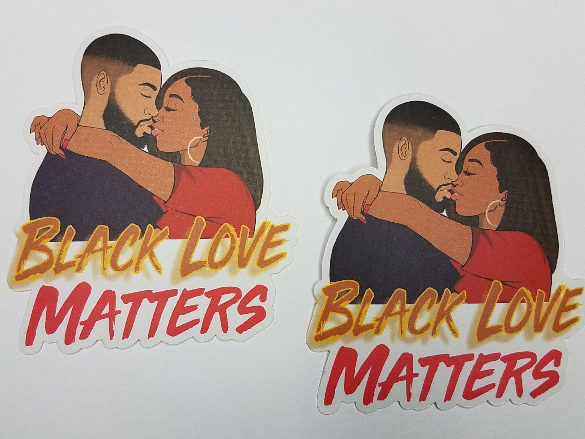 Black Love Matters, African American Planner Stickers, 2-pcs, Love Stickers, Glam Girl Stickers, Black Girl Stickers, Happy Planner Stickers
