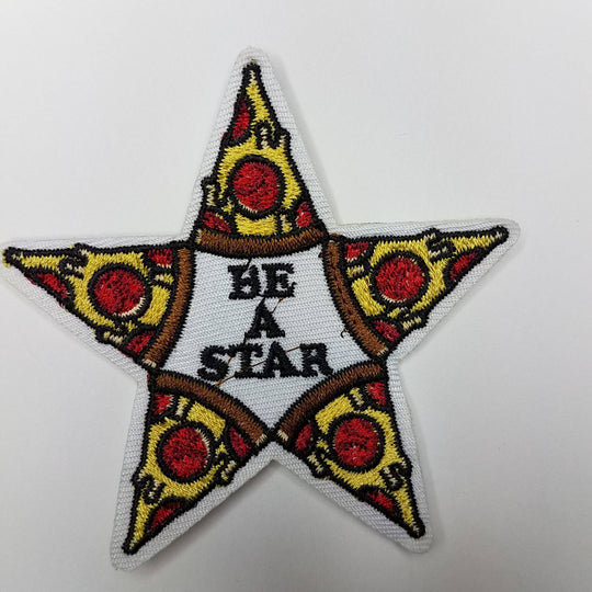 Cute "Be a Star" Applique, Iron On Patch, Great for DIY, Crafts, Embroidered Applique, Size 3"