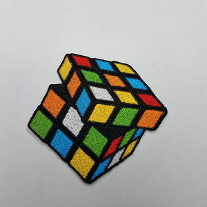 Cool, Embroidered Patch "Rubiks Cube " 3-inch, Iron-on Patch, Cute Patch Badge