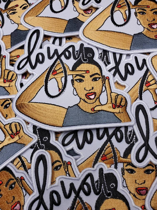 Cool Statement Patch "Do You" Novelty Patch, DIY Embroidered Applique Iron On Patch, Size 4", Fun for Clothes and Accessories, Feminist