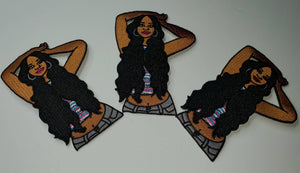 Confidence is Sexy, 100% Embroidered Iron-on Patch, 4-inch Applique; Black Girl Magic Patch, DIY Patch for Denim Jackets and Accessories