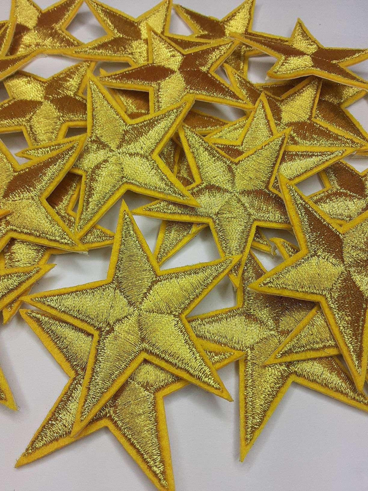 Gold Glitter Star Patch