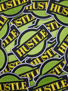 NEW, Exclusive, "Hustle" Badge, Size 4" Iron-on Embroidered Patch, Entrepreneur Emblem, Cool Patches for Jackets, DIY Craft Supplies