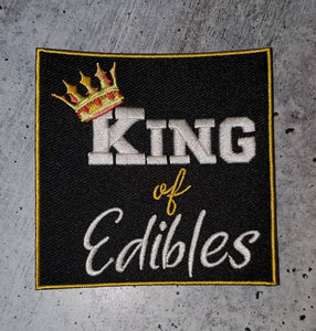 NEW, Limited Edition, "King of Edibles" Iron-On Patch, Embroidered Patch Grab Bag, Patches for Weed Lovers, Cannabis Badge,Size 3"x3"