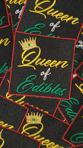 NEW, Limited Edition, "Queen of Edibles" Iron-On Patch, Embroidered Patch Grab Bag, Patches for Weed Lovers, Cannabis Badge,Size 3"x3"