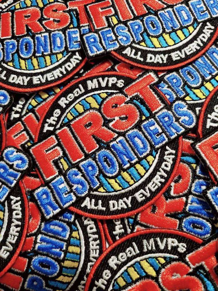 NEW Arrival, "First Responder, The Real MVP," Essential Patch, Patches for Masks, Colorful Iron-on Embroidered Applique, Size 2.75"