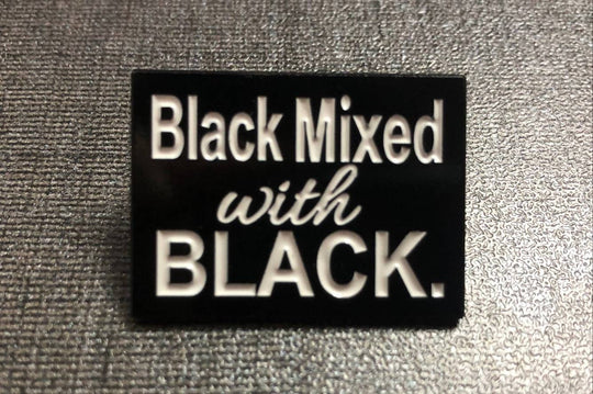Free New Enamel Pin, "Black Mixed with Black" Exclusive Lapel Pin, African American Enamel Pins, Size 1.77 inches, w/Butterfly Clutch, Cool Pins