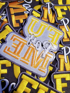 Colorful, Iron-on "FU Pay Me" Size 3", Exclusive Patches, Iron-On Embroidered Patch; Small DIY Appliques