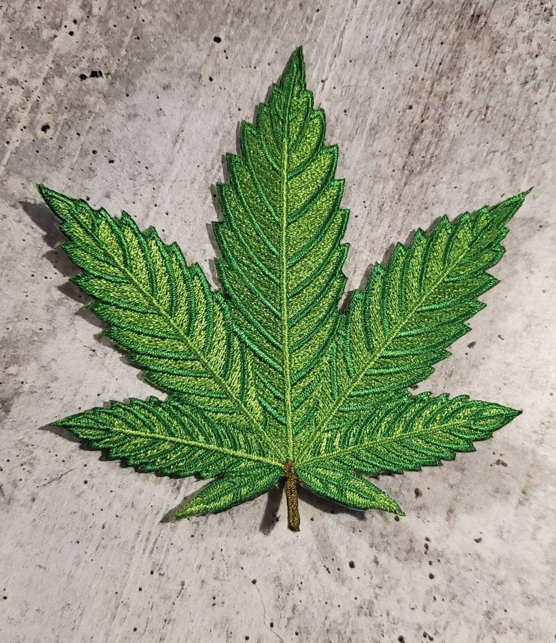 Limited Edition, 1-pc "Cannabis Leaf" Iron-On Patch, Embroidered Patch Grab Bag, Patches for Weed Lovers, Cannibas Badge, THC, CBD Lover, 4"