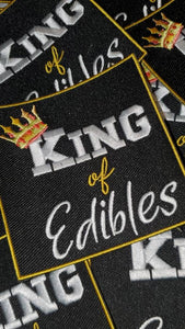 NEW, Limited Edition, "King of Edibles" Iron-On Patch, Embroidered Patch Grab Bag, Patches for Weed Lovers, Cannabis Badge,Size 3"x3"