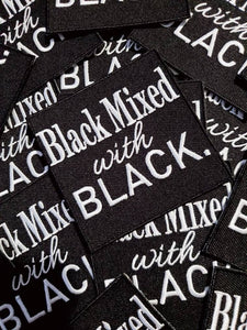 NEW Black & White, "Black Mixed With Black" Iron-on Embroidered Patch, Cool Patch for Clothing and Accessories; Size 3", Afrocentric Patch