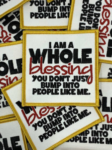 NEW Arrival, Size 3", "I'm a Whole Blessing", Iron-on Embroidered Patch;Feminist AF, The Future is Female Patch, Diy Patches for Crafts