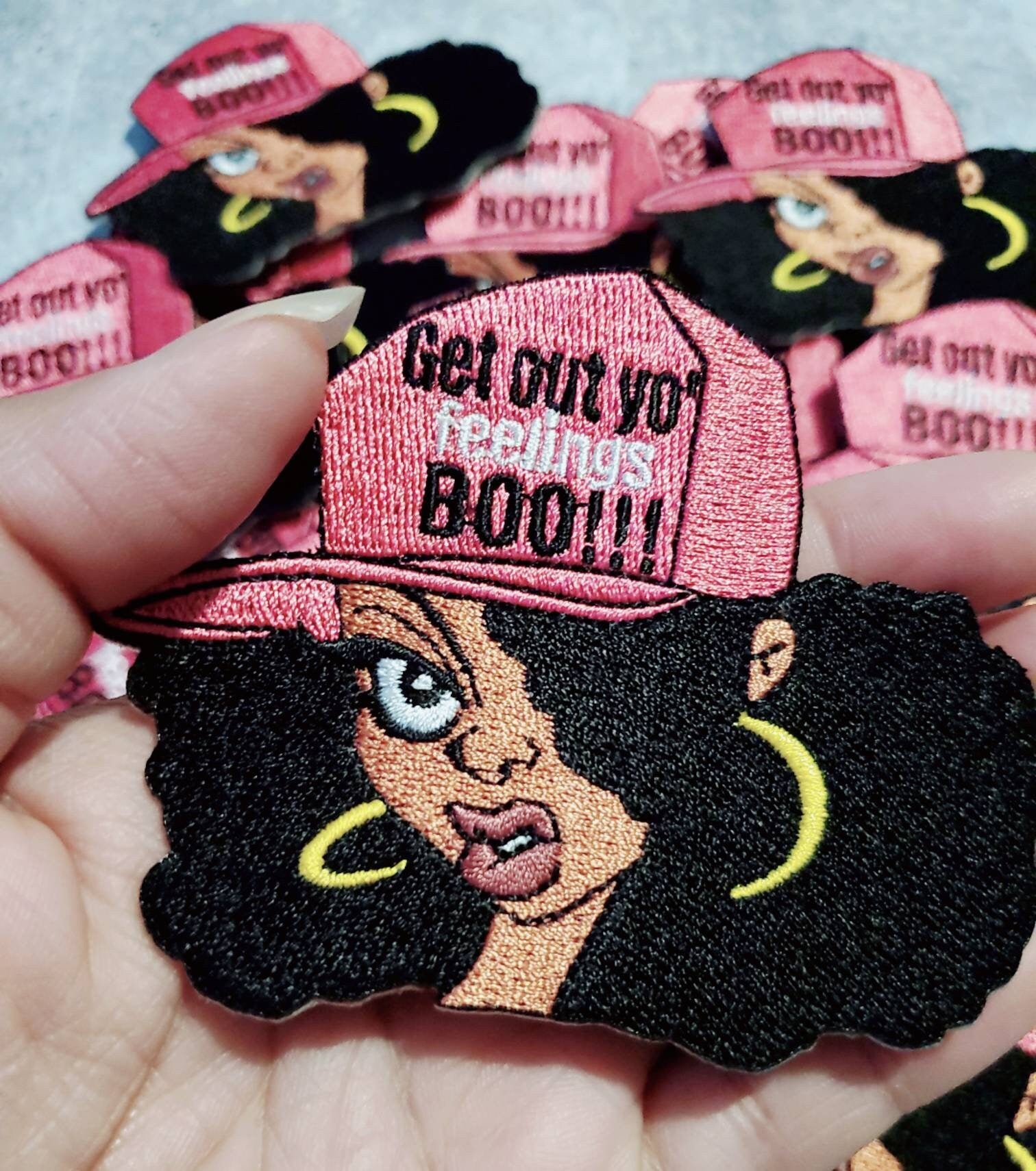 Exclusive So what'cha saying? Black girl, Iron on Embroidered