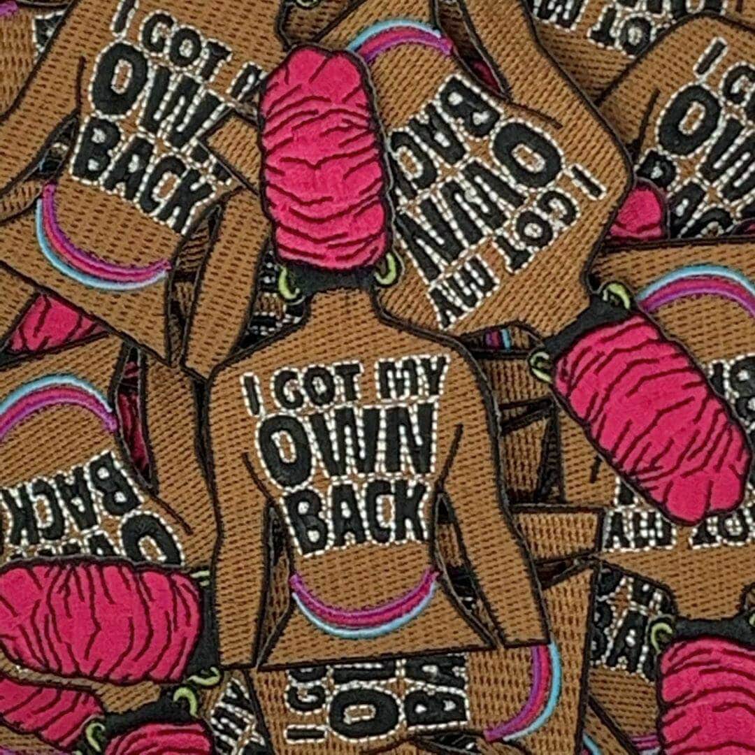 NEW, Embroidered Patch," I Got My Own Back" with Headwrap, Size 4", Iron-on Applique, Patch for Clothing, Black Girl Magic Patch,Feminist AF