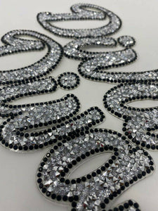 NEW Arrival,"Diva" Blinged Out Rhinestone Patch with Adhesive, Rhinestone Applique, Size 5"x2", Czech Rhinestones, DIY Applique; Craft Kits