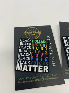 NEW Arrival, ENAMEL Pin "Black Matters" Exclusive, African-American BLM Enamel Pin, Size 2", w/Butterfly Clutch| Socially Conscious Gifts