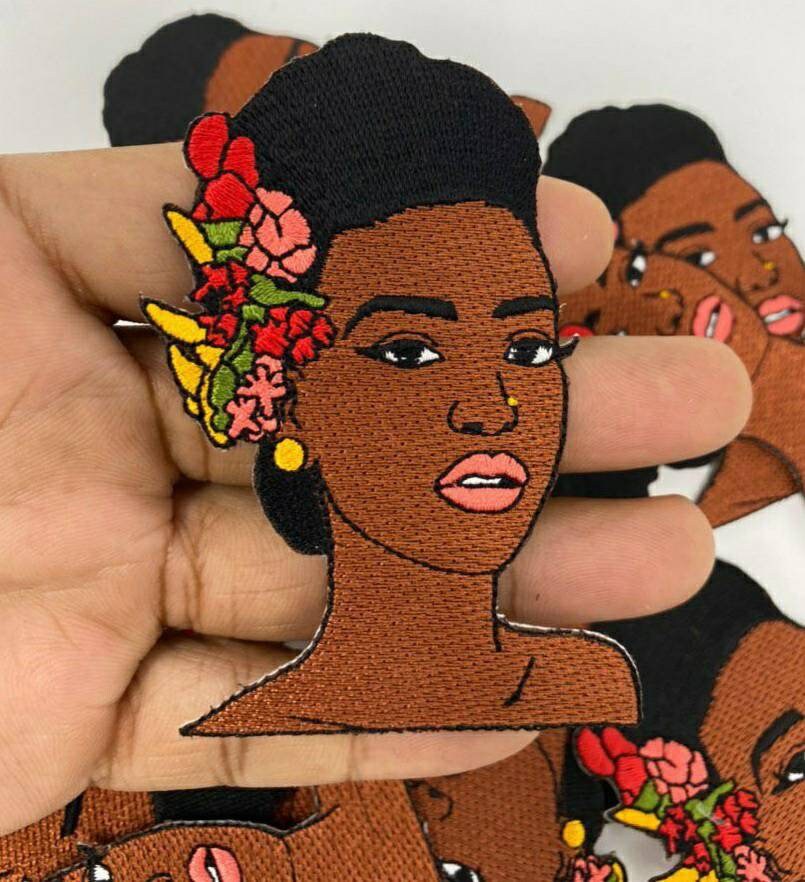 Flawless "Beauty is Her Name" 100% Embroidered Patch, Size 4", Patch for Clothing and Accessories; Small Jacket Patch; DIY, Melanin Magic