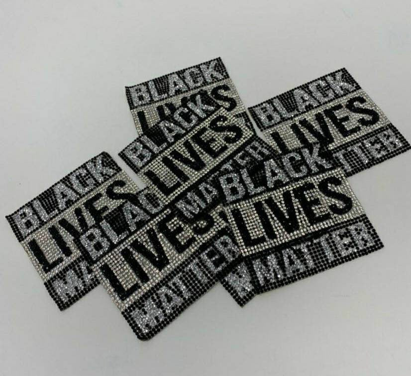 Exclusive, Rhinestone Black Lives Matter Iron-On Patch; Size 3.5, B –  PatchPartyClub