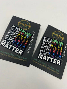 NEW Arrival, ENAMEL Pin "Black Matters" Exclusive, African-American BLM Enamel Pin, Size 2", w/Butterfly Clutch| Socially Conscious Gifts