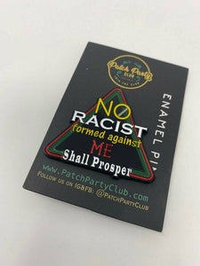 New, Enamel Pin "No RACIST Formed" Exclusive, African-American BLM Enamel Pin, Size 2", w/Butterfly Clutch| Socially Conscious Gifts