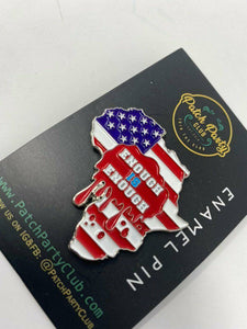 New, Enamel Pin "Enough is Enough" Exclusive, African-American BLM Enamel Pin, Size 2", w/Butterfly Clutch| Socially Conscious Gifts