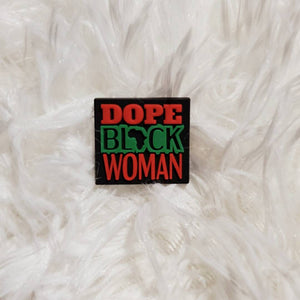 Exclusive "Dope Black Woman" Afrocentric Charm for Crocs; Symbolic Statement Charms for Clogs;  Cute Charm for Shoes and Silicone Bracelets