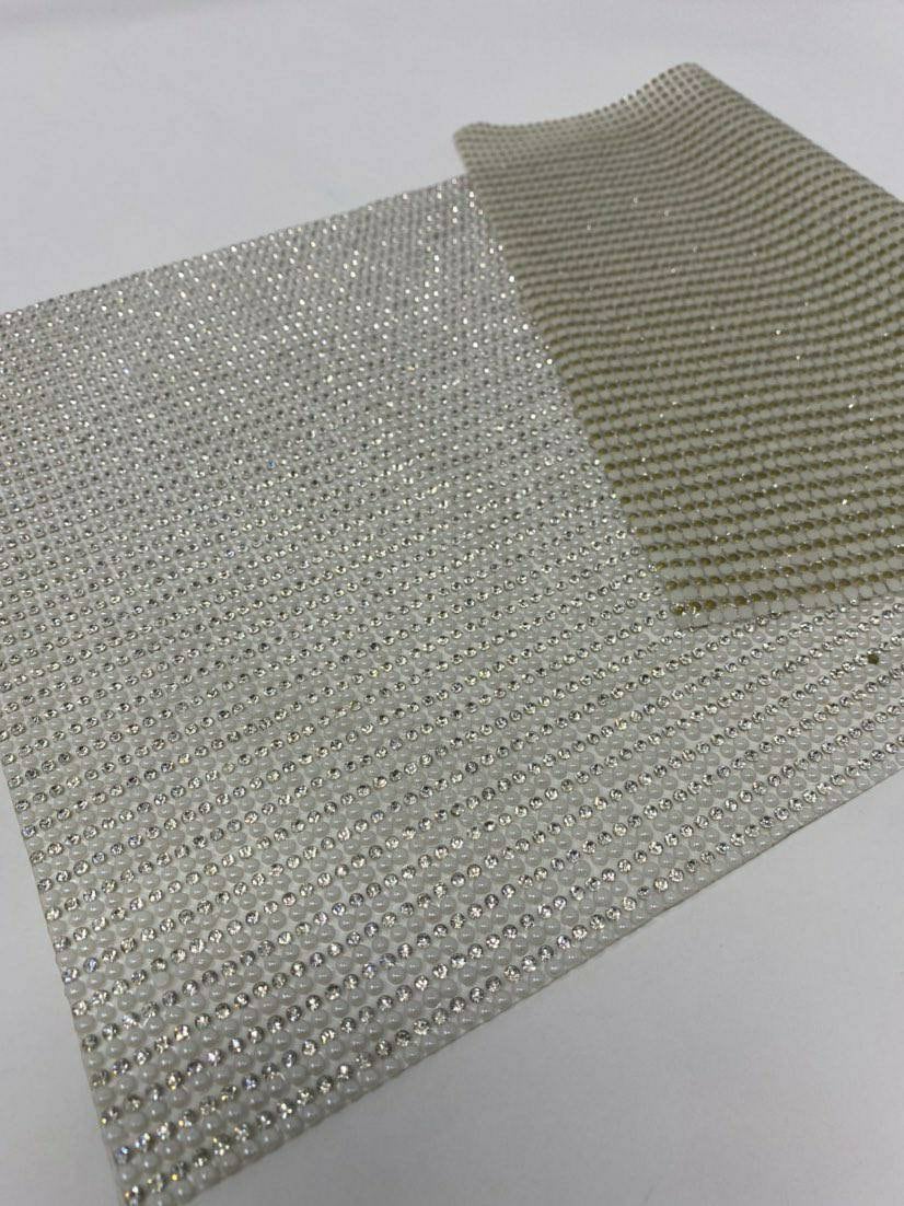 Silver,Hot-fix Rhinestone Sheet for Blinging Clothes, Shoes, Handbags, Mugs, Wine Glasses & More, 10" x 16.5" sz, 18,000 Stones, Iron-on