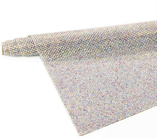 Crystal AB,Hot-fix Rhinestone Sheet for Blinging Clothes, Shoes, Handbags, Mugs, Wine Glasses & More, 10" x 16.5" sz, 18,000 Stones, Iron-on