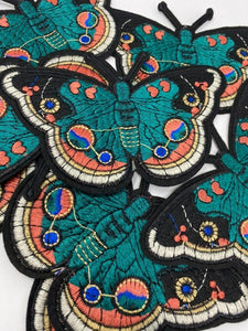 Colorful Patch, 5x2.5"-inch Embroidered Patch "Colorful Butterfly" iron-on, Patch/Applique, Statement Patch, Colorful Butterfly