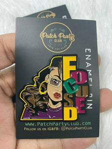 New, Enamel Pin "FOCUSED" Exclusive Lapel Pin, Popular Enamel Pins, Size 1.77 inches, w/Butterfly Clutch, Cool Pin For Apparel
