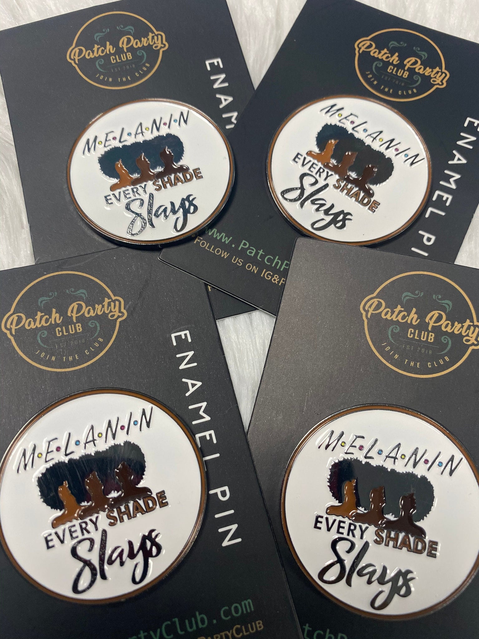 NEW Afrocentric "Melanin EVERY Shade SLAYS" Enamel Pin, Fun lapel for Jackets, and Clothing, 1.50" size