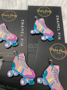 NEW, Nostalgic "Roller-skate" Enamel Pin, Fun lapel for Jackets, and Clothing, 1.50" size