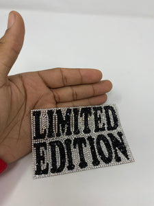 NEW, Blinged Out "Limited Edition" Rhinestone Patch with Adhesive, Rhinestone Applique, Size 5"x2.5", Czech Rhinestones, DIY Applique