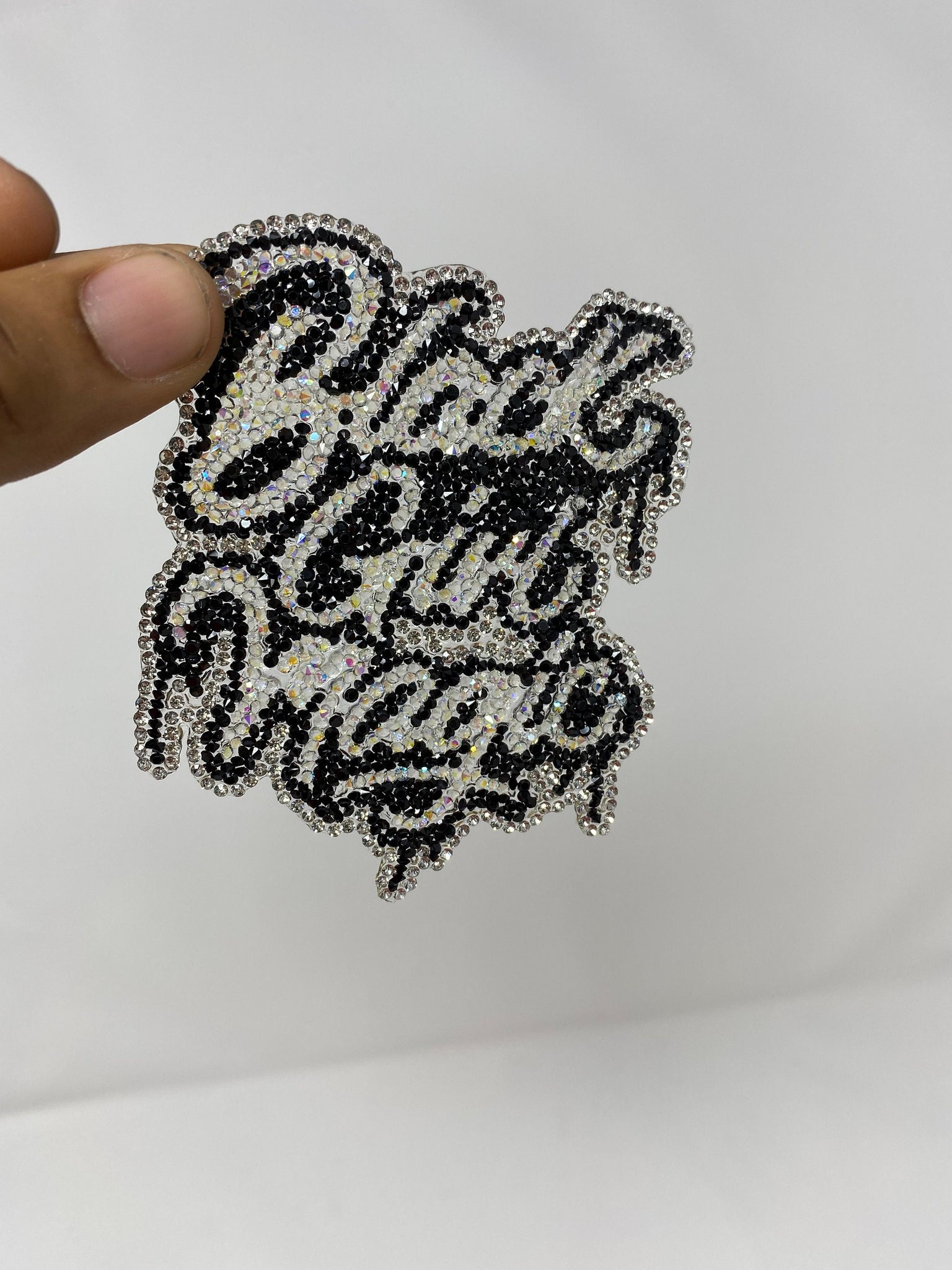 NEW, Blinged Out "Drippin, Black Girl Magic"  DIY Applique, Size 4",  Adhesive Rhinestone Patch, Czech Rhinestones, DIY Applique