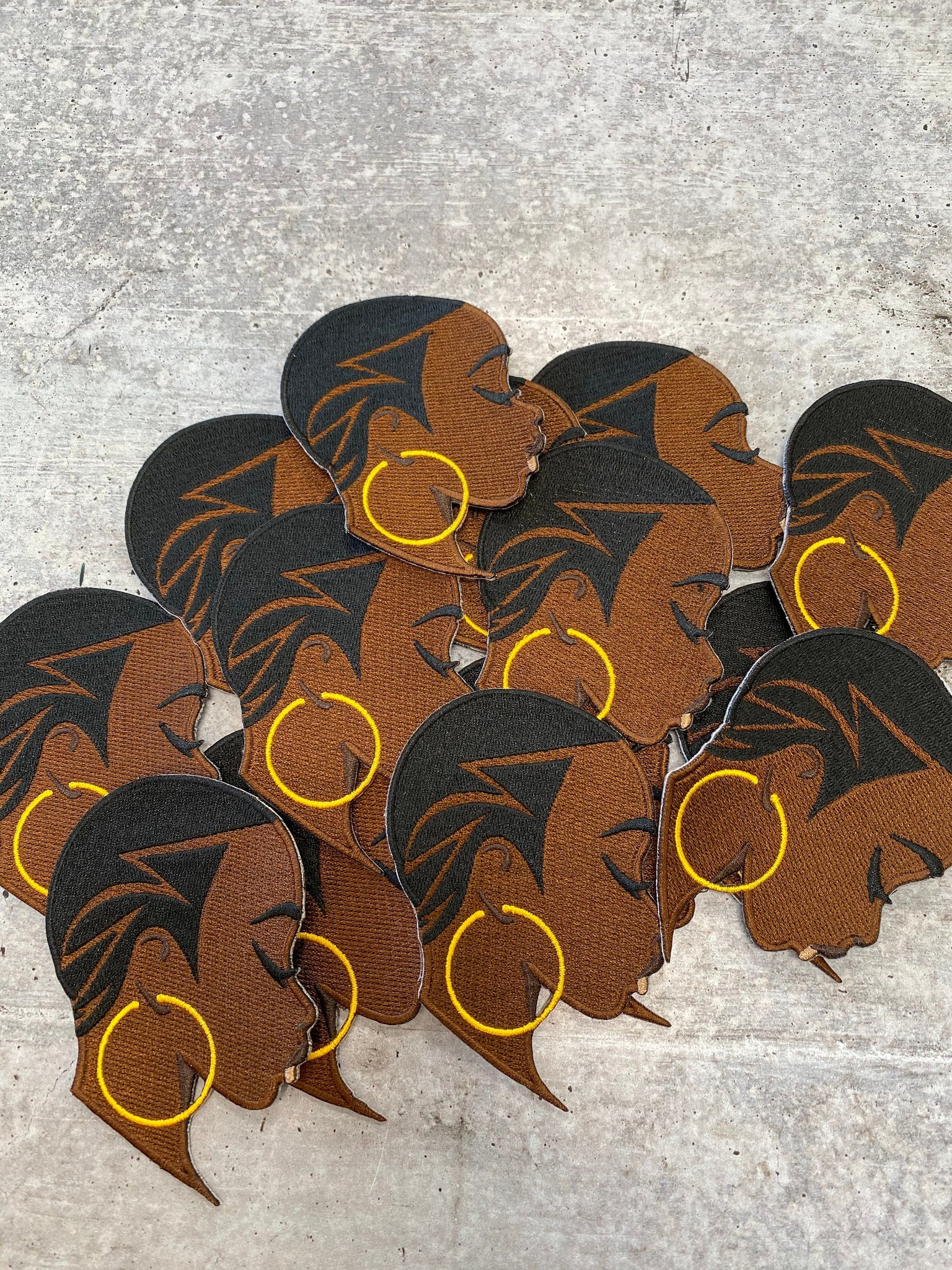 New, "Short N' Sassy Diva (Hair Cut)" Afrocentric-Diva Patch, 3" Iron-on Embroidered Patch, DIY, Craft Supplies, Melanin Magic, Short Hair