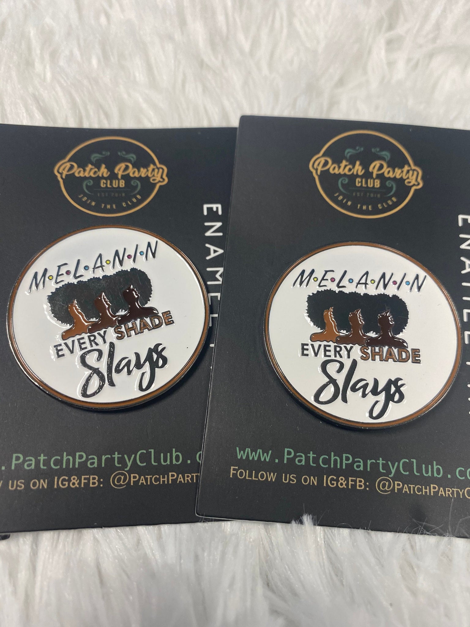 NEW Afrocentric "Melanin EVERY Shade SLAYS" Enamel Pin, Fun lapel for Jackets, and Clothing, 1.50" size