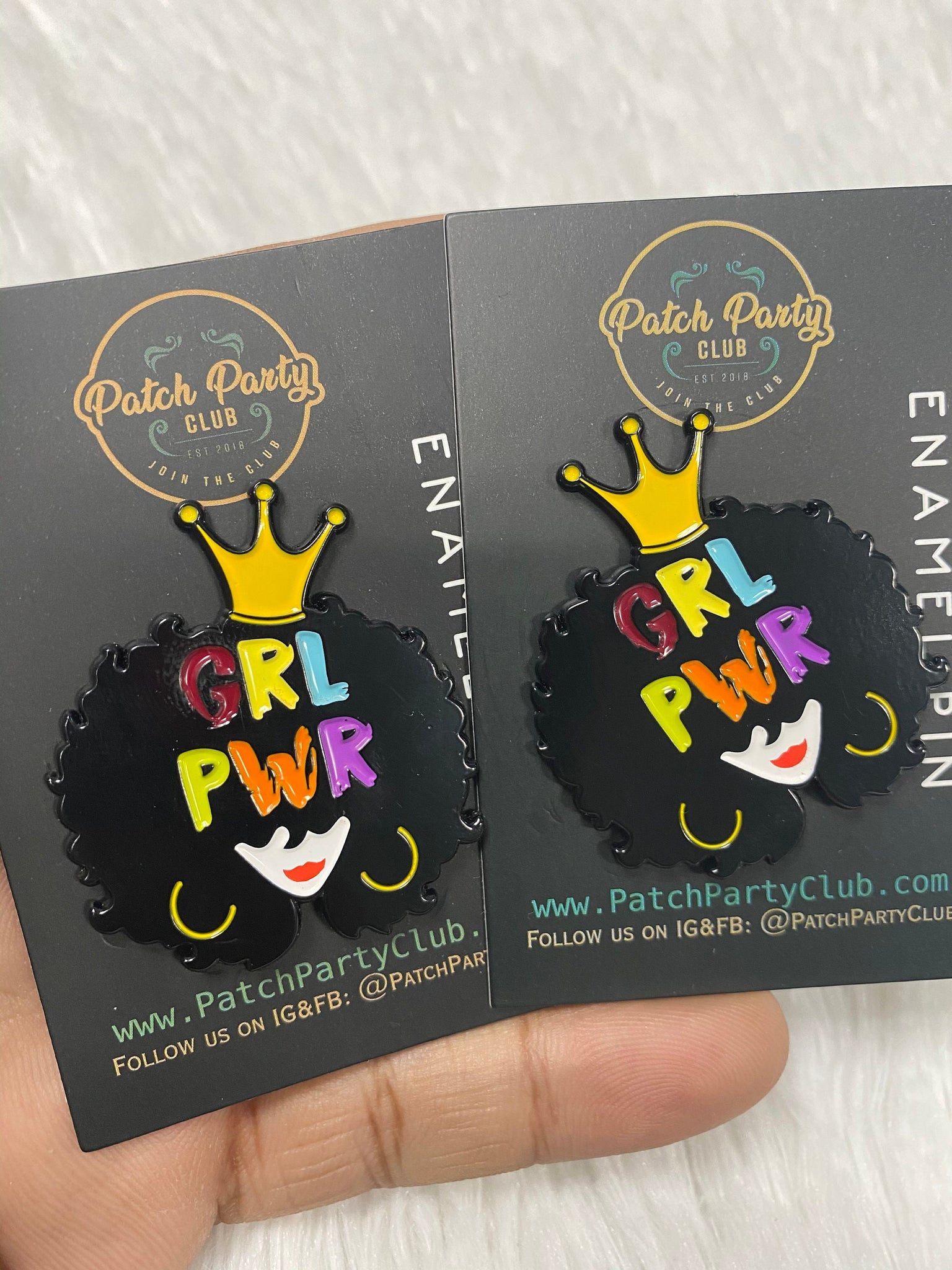 NEW, Pin Feminist, Enamel Pin "GRL POWER " Exclusive Lapel Pin, Grl Power Pin, Size 1.50 inches, with Butterfly Clutches