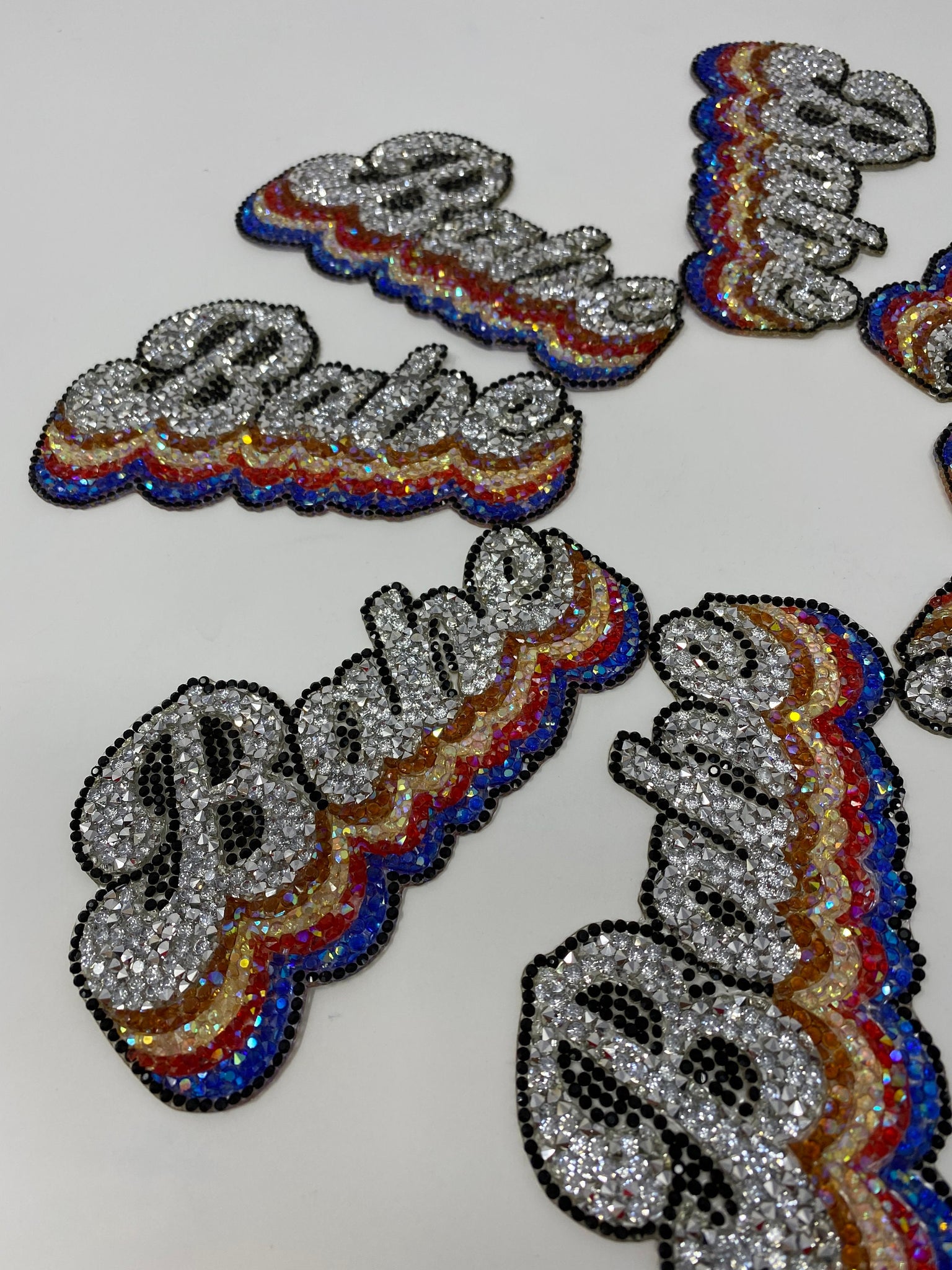 NEW Arrival, Blinged Out "Babe" Rhinestone Patch with Adhesive, Rhinestone Applique, Size 4"x2.5", Czech Rhinestones, DIY Applique