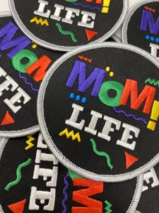 NEW, "Mom Life" Mommy Patch, Size 3.5" Iron-on Embroidered Patch, Colorful Jacket Emblem, Cool Patches for Jackets, DIY, Gift for Mom