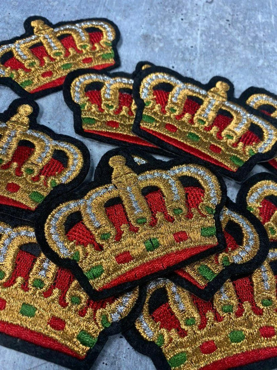 Black-History-Sale, Royal Crown Patch , Cool Applique for Men, Iron-On Embroidery Patch, Cool Patch for Camo, Fashio