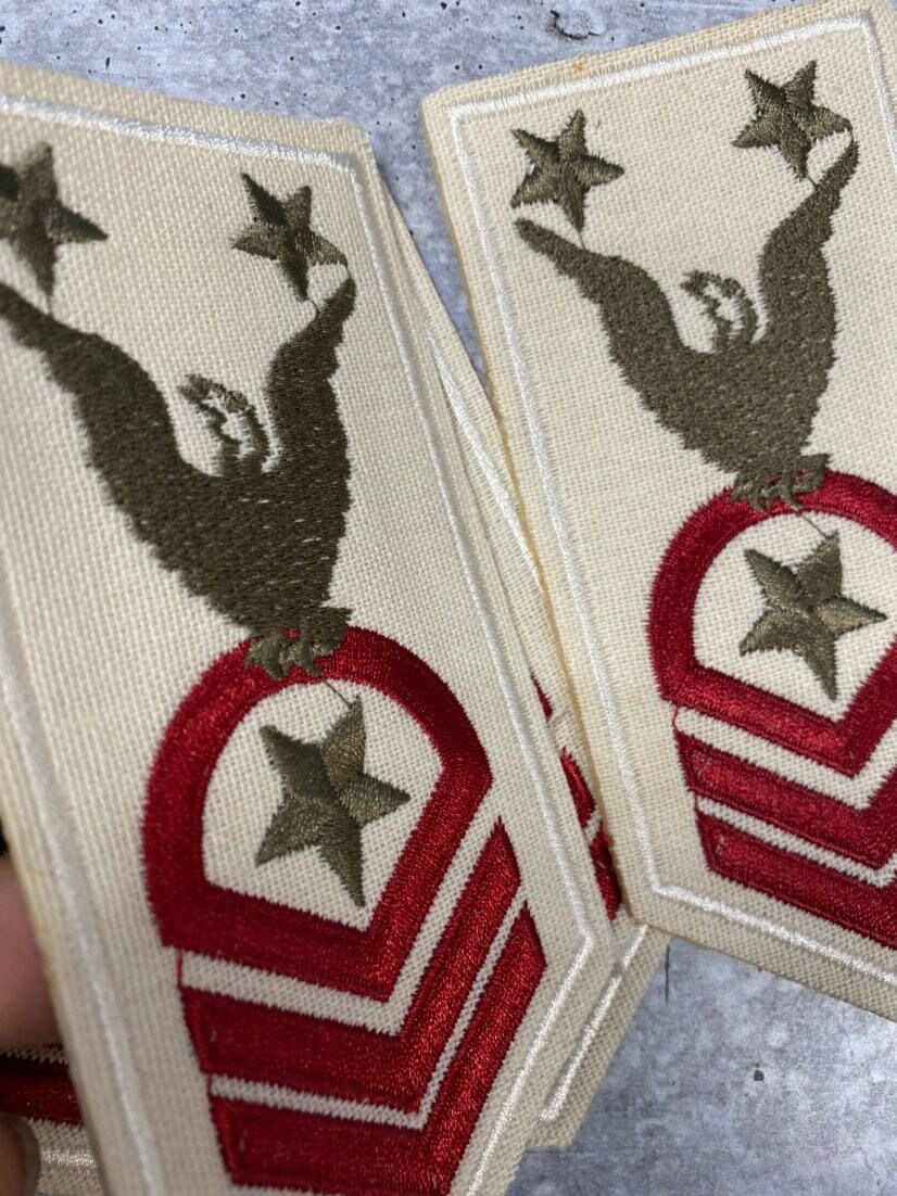 New "Bald Eagle Badge" with A Burgundy Stars & Stripes, Embroidery Patch, Size 5'", Iron-on Patch