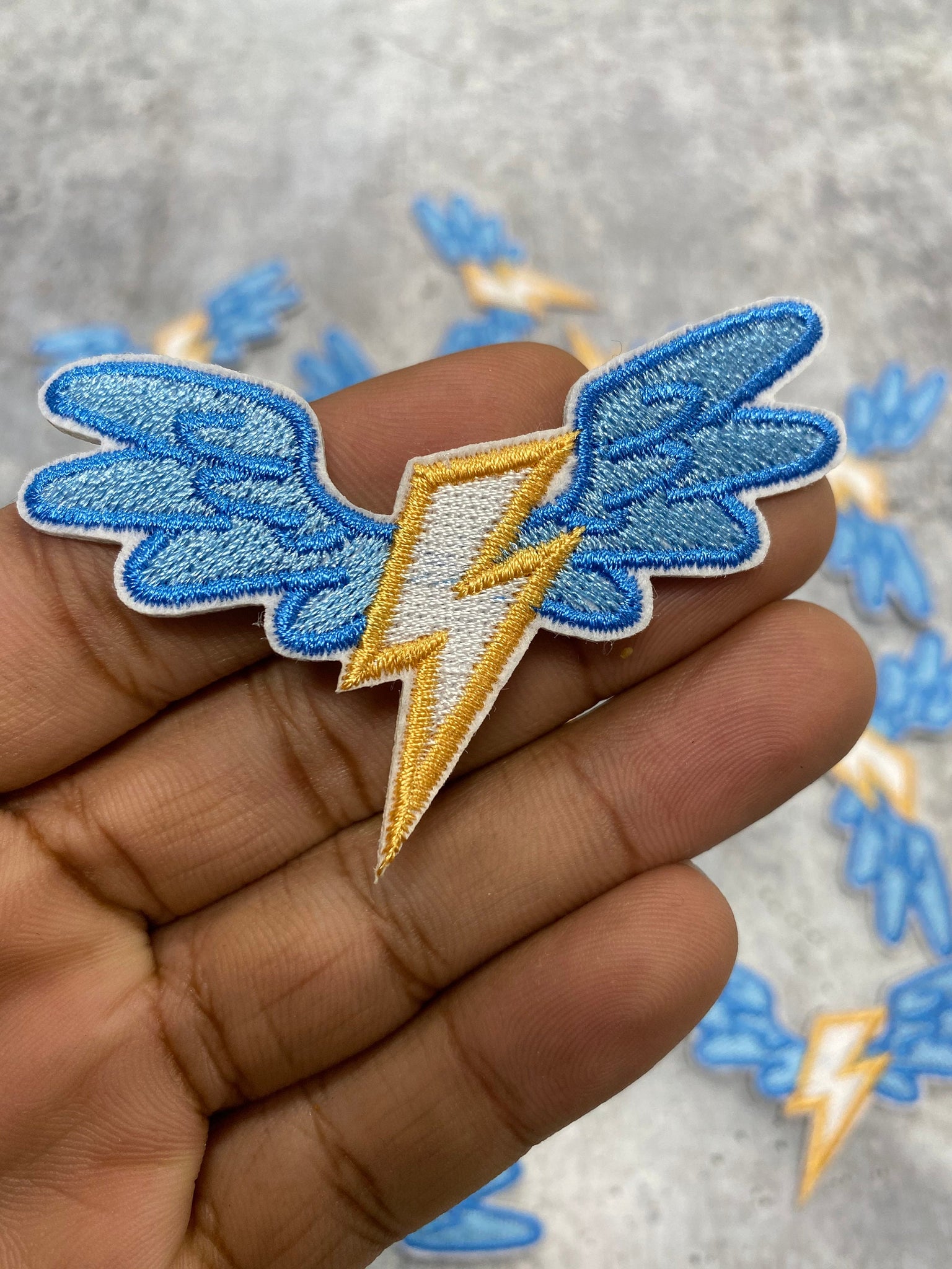 Patchclub Thunderbolt Patch, 3.5 Inches Iron On/sew on Colorful CMYK  Lightning Embroidered Patch, for Clothes, Backpacks 