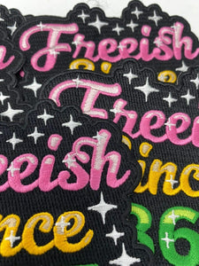 NEW, "Free-ish Since 1865",  Iron-on Embroidered Patch, Size 4'' x 3.5'', Empowerment Badge, DIY Applique