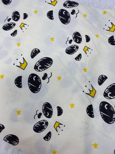NEW, "Panda Panda Panda", 100% Ribbed Cotton Fabric, Boutique Fabric, Custom Made Kids Fabric for Masks, Accessories, Bedding & More, 1 Yard