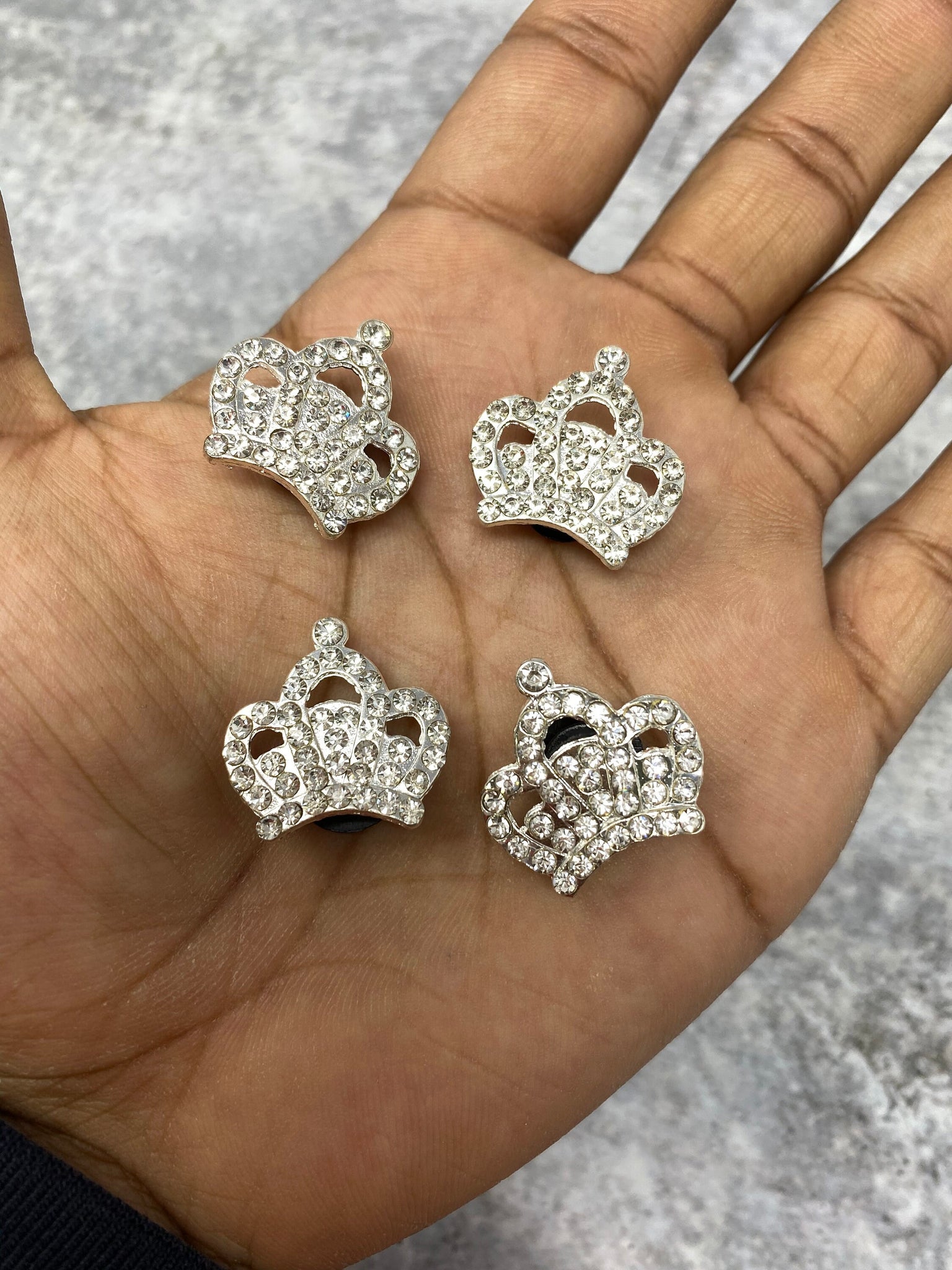 Exclusive "Royal Rhinestone Crown" Girly Charm for Crocs; Symbolic Statement Charms for Clogs; Cute Charm for Shoes and Silicone Bracelets